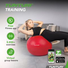 Gymnastický míč TUNTURI zesílený 65 cm Červený